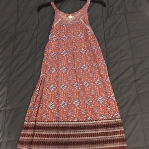 Pink halter neck printed dress